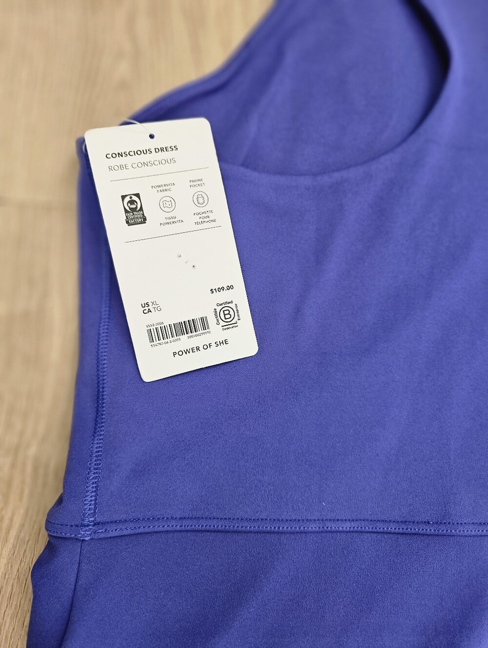 Athleta Body Conscious Women’s Royal Blue Athletic Skater Dress Nwt XL - Picture 4 of 7